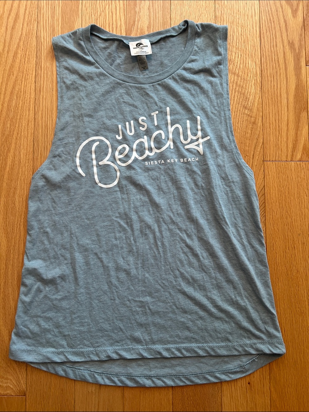 Just Beachy Sleeveless Tank Top - Coastal Blue